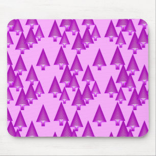 Mousepad Árvores de Natal metálicas modernas - violeta