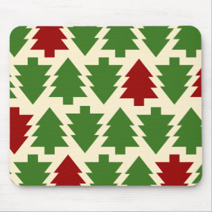 Mousepad Árvores de Natal Padrão de Feriado
