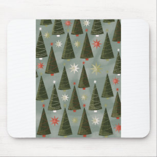 Mousepad Árvores de Natal Padrões de Papel de Carteira Á