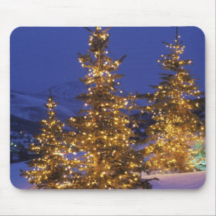 Mousepad Árvores de Natal, Park City, montanhas de Wastch,