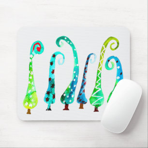Mousepad Árvores de natal por aquarela