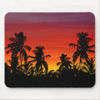 Mousepad Árvores de Palma Artísticas Feriados Tropicais de 