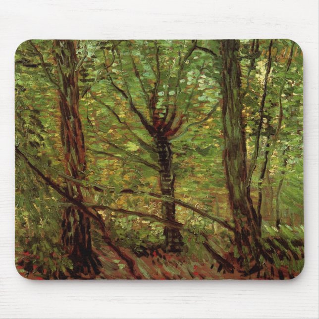 Mousepad Árvores e Sub-bosque por Vincent van Gogh (Frente)