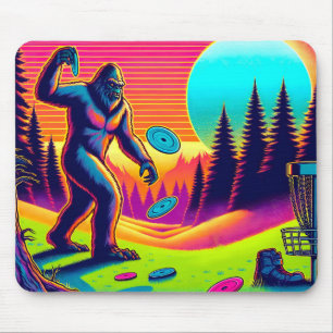 Mousepad Árvores escuras   Humor de Golfe em Disco Bigfoot