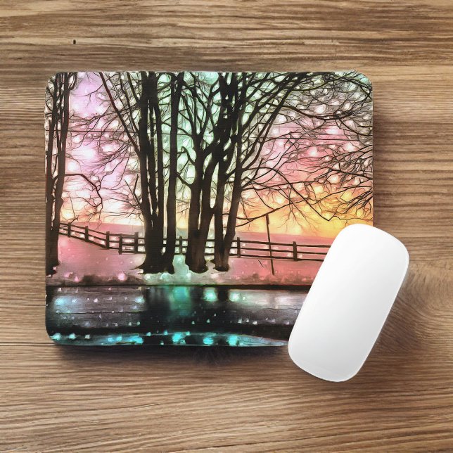 Mousepad Árvores Mágicas em uma encosta de Snowy Delaware (Criador carregado)