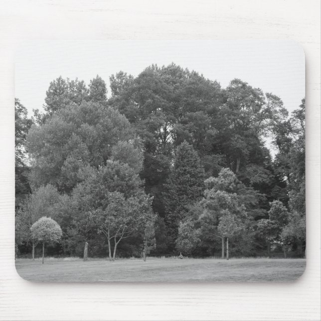 Mousepad Árvores no Parque Bute, Cardiff - BW (Frente)