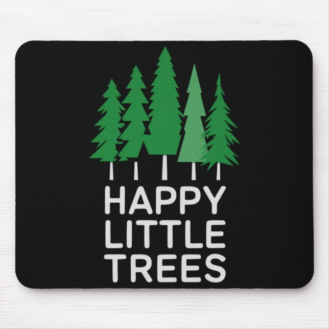Mousepad Árvores Pequenas Felizes e Divertidas Camng  (Frente)