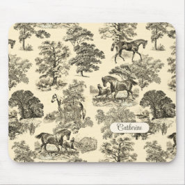 Mousepad Árvores Rústicas Elegantes Beige Tan Toile