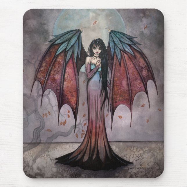 Mousepad Árvores Sombrias Arte de Fadas da Fantasia Gótica  (Frente)