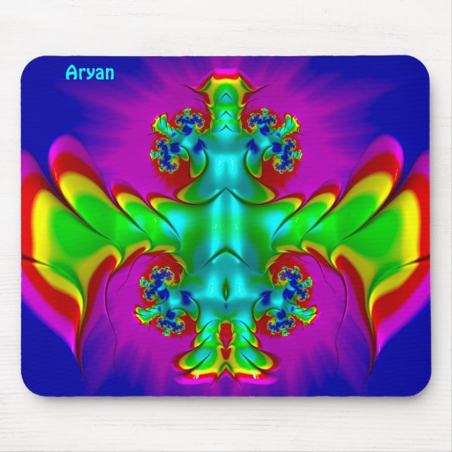 Mousepad ARYAN ~ Zany Hot Red, Green, Blue e Yellow ~ (Frente)