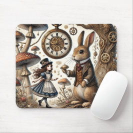 Mousepad As aventuras de Alice no País das Maravilhas Coelh