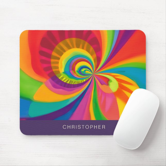 Mousepad As cores brilhantes do arco-íris, personalizam o (Com mouse)