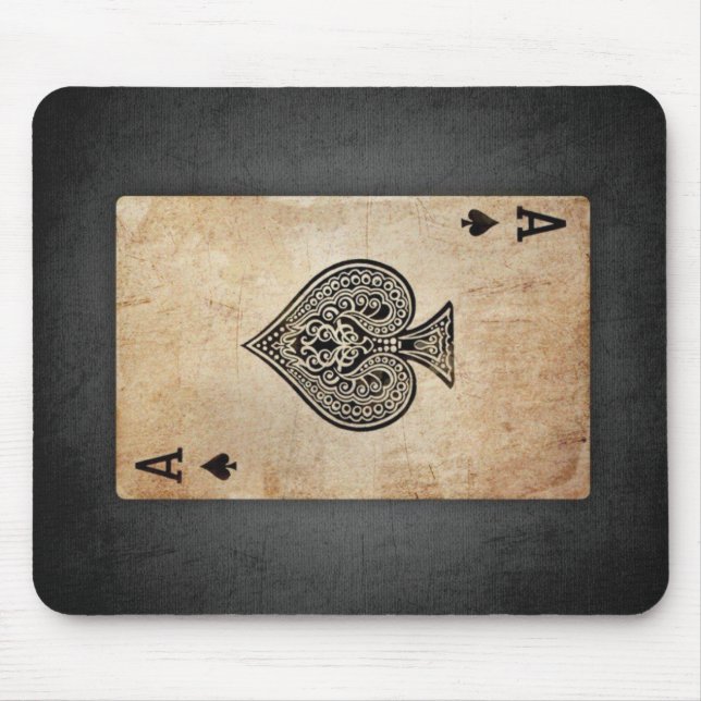 Mousepad Ás de travesseiro decorativo de espadas (Frente)