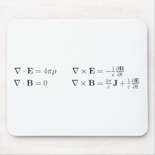 Mousepad As equações de Maxwell, formulário diferencial,