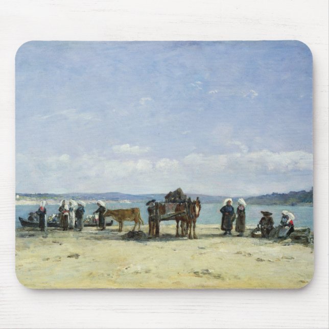Mousepad As esposas dos pescadores bretães, 1870-73 (óleo (Frente)