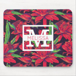 Mousepad As flores e os colibris adicionam seu nome