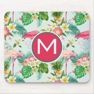 Mousepad As flores e os pássaros tropicais adicionam sua