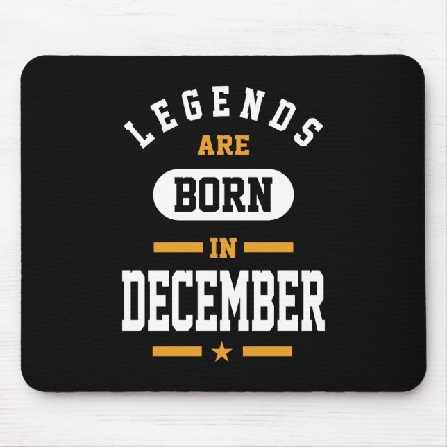 Mousepad As Legendas Estão Nasceres Em Dezembro (Frente)