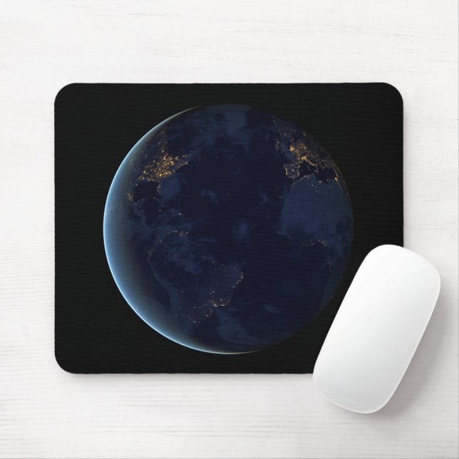 Mousepad As Luzes da Terra à Noite (Com mouse)