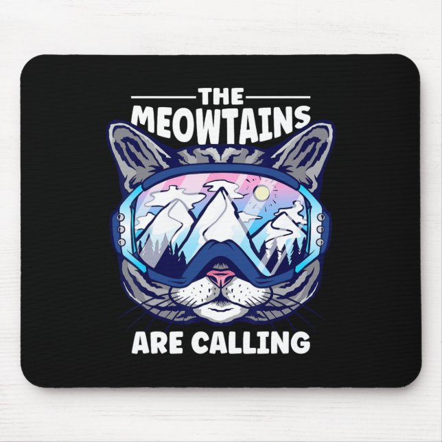 Mousepad As Meias Chamam Os Óculos De Neve De Esqui (Frente)