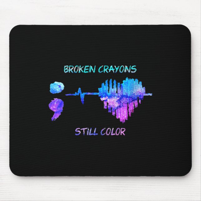 Mousepad As Mulheres Quebradas Crayons Ainda Estão Colorida (Frente)