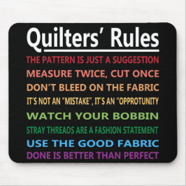 Mousepad As regras de Quilters