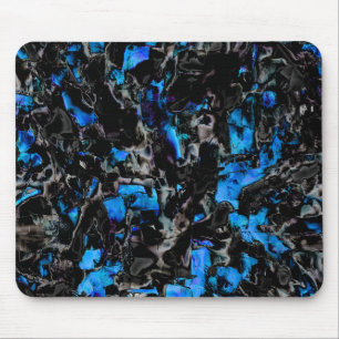 Mousepad asas de morcego abstrato sobre turquesa manchada