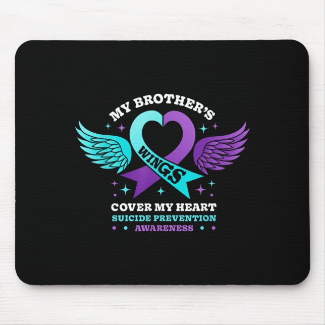 Mousepad Asas dos Irmãos Cobrem a Prevenção do Suicídio do  (Frente)