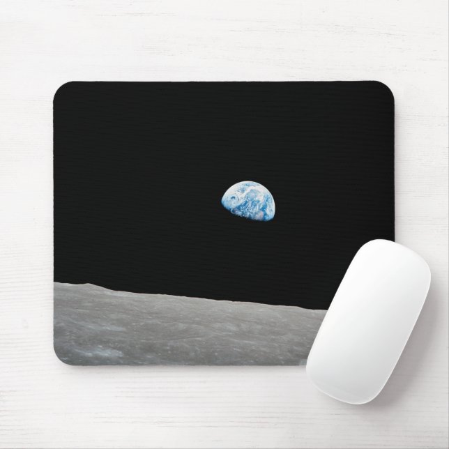 Mousepad Ascensão Da Terra Acima Do Horizonte Lunar. (Com mouse)