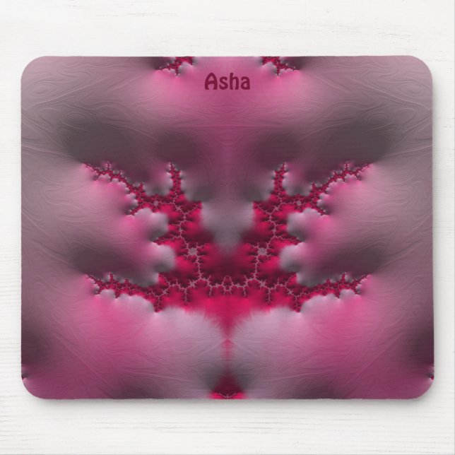 Mousepad ASHA ~ Rosa e Branco (Frente)