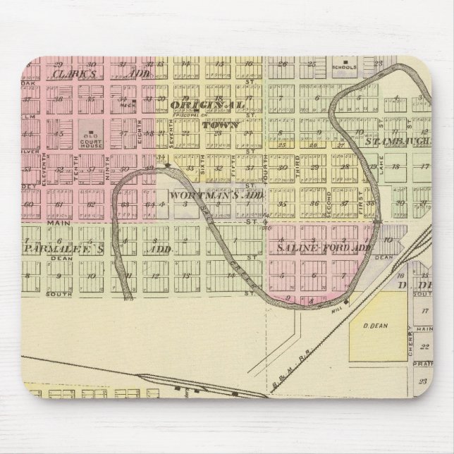 Mousepad Ashland e Wahoo, Nebraska (Frente)