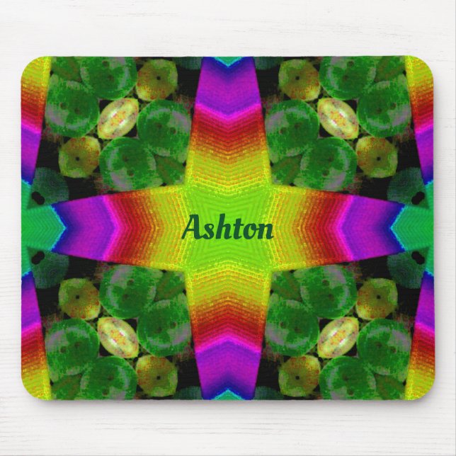 Mousepad ASHTON ~ Bright Fluoro Patterno Personalizado (Frente)