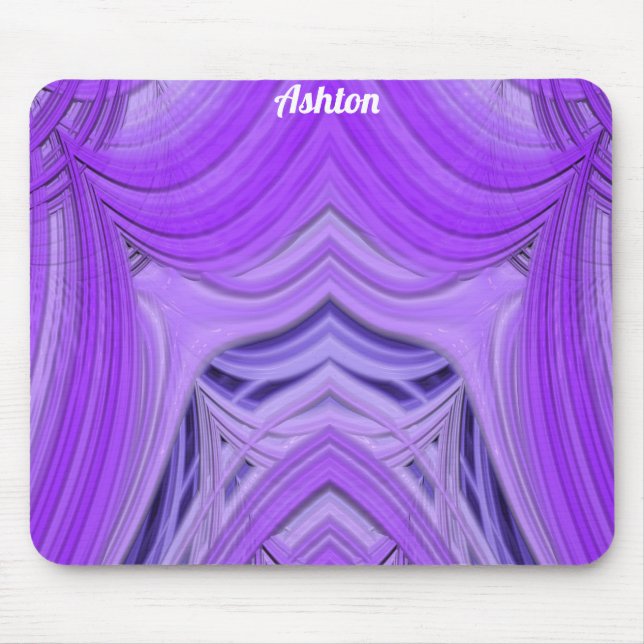 Mousepad ASHTON ~ Lavanda Azul e Design Roxo (Frente)