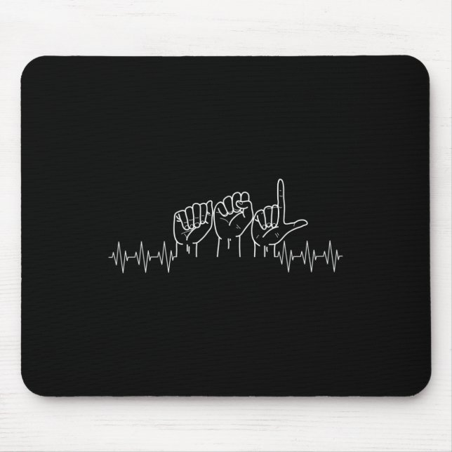 Mousepad Asl Design Para A Consciência Do Dia Do Surdo Do A (Frente)