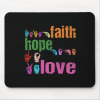 ASL Faith Hope Love American Sinal Language Christ