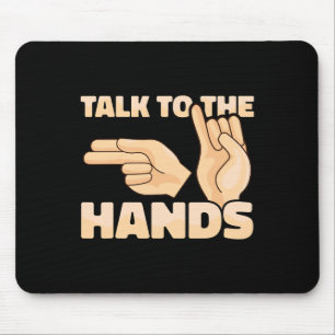 Mousepad ASL Fale com as mãos American Sign Language 2