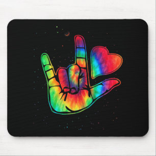 Mousepad ASL Love Sign Language Autismo Atenção Supérfluo