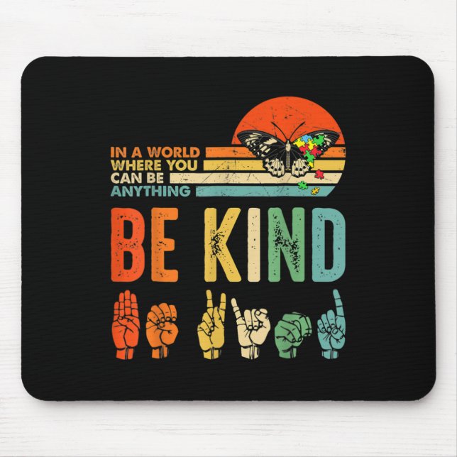 Mousepad Asl Mamãe Professor Bondade Crianças Sejam Amáveis (Frente)