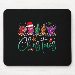 Mousepad Asl Natal Xadrez Búfalo Professor Língua de Sinais