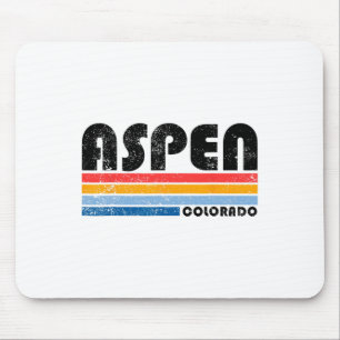 Mousepad Aspen Colorado Co Mountain Skiage Vintage Aspen Sk