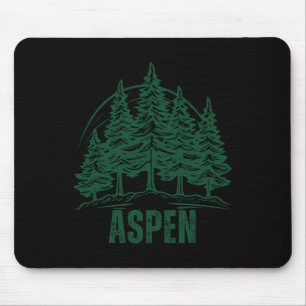 Mousepad Aspen Colorado Montanhas Esqui Árvore de Pinheiro