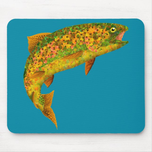 Mousepad Aspen Leaf Rainbow Trout 2 (Frente)