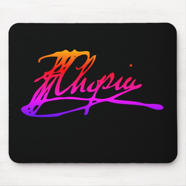 Mousepad Assinatura de Frédéric Chopin (Frente)