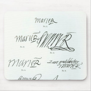 Mousepad Assinaturas da rainha de Mary de escocês