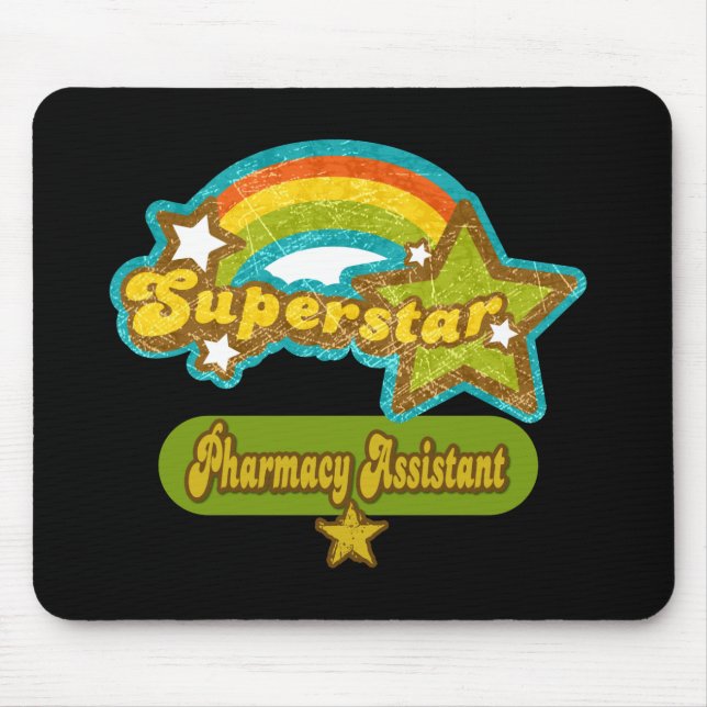 Mousepad Assistente da farmácia da estrela mundial (Frente)