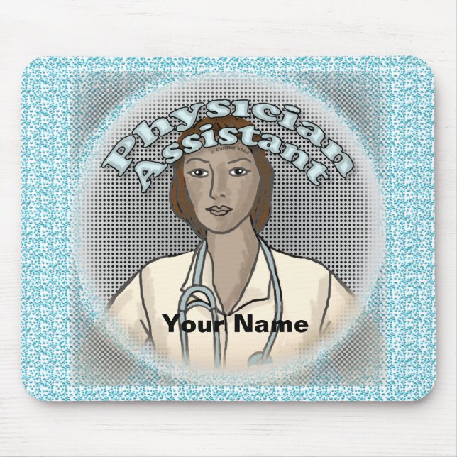 Mousepad Assistente Médico Feminino Negro (Frente)