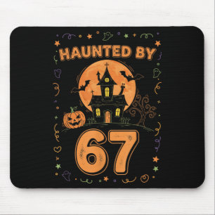 Mousepad Assombrado por 67 Halloween engraçado