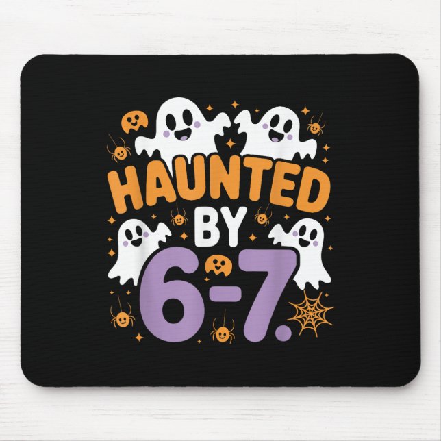 Mousepad Assombrado Seis Sete 6 7 Meme 67 Mão de Esqueleto  (Frente)