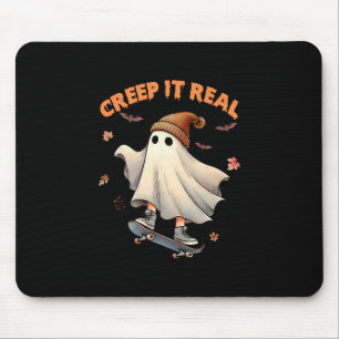Mousepad Assombreça-se Skateboarding Fantasma Retro Hallowe