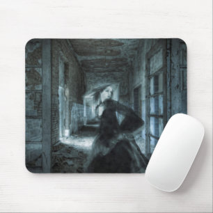 Mousepad Assustada Fantasma Victoriana Correndo em Hallway